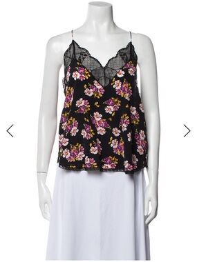 Zadig & Voltaire Risty style silk cami top with lace